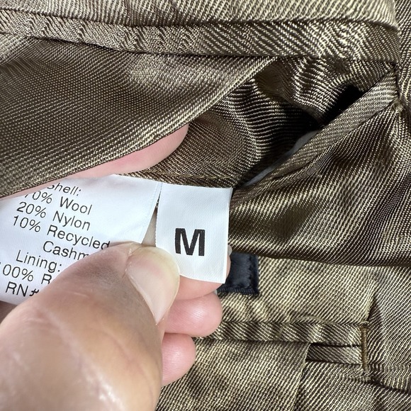 Vintage 90's Baracuta Cashmere Wool Bomber Jacket Beige Medium Soft Gold Lined - Picture 9 of 15